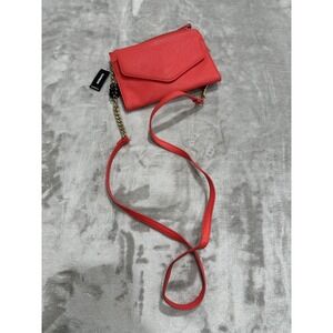 Express Womens Faux Leather Shoulder Bag/Clutch Cross Body Strap Red New w/ Tags